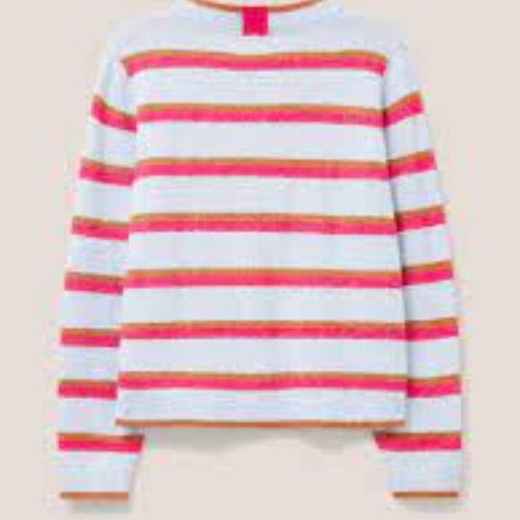White Stuff Jamie Oversize Striped Cardigan With Pockets - UK 10 / US 6 - S/M - Picture 15 of 16